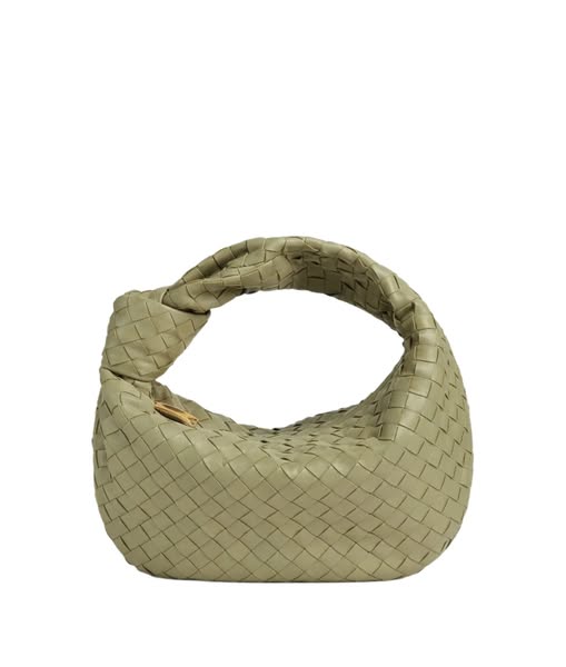 Woven Knot Handle Slouchy Hobo Bag