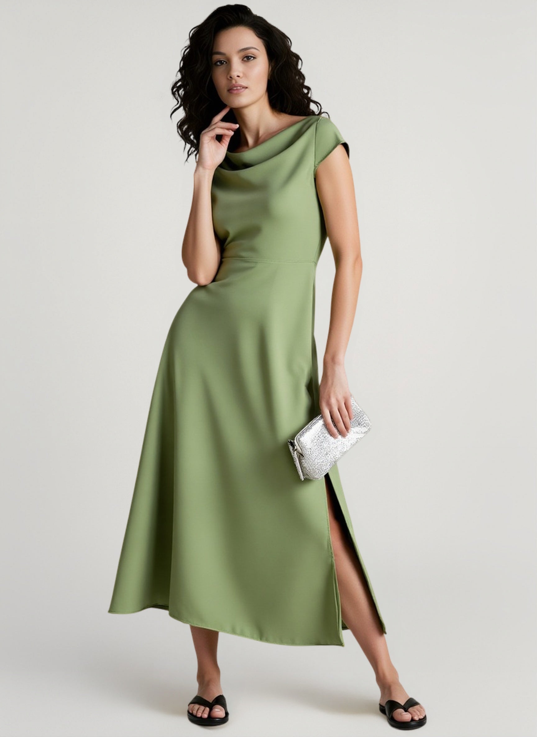 Satin Maxi Dress