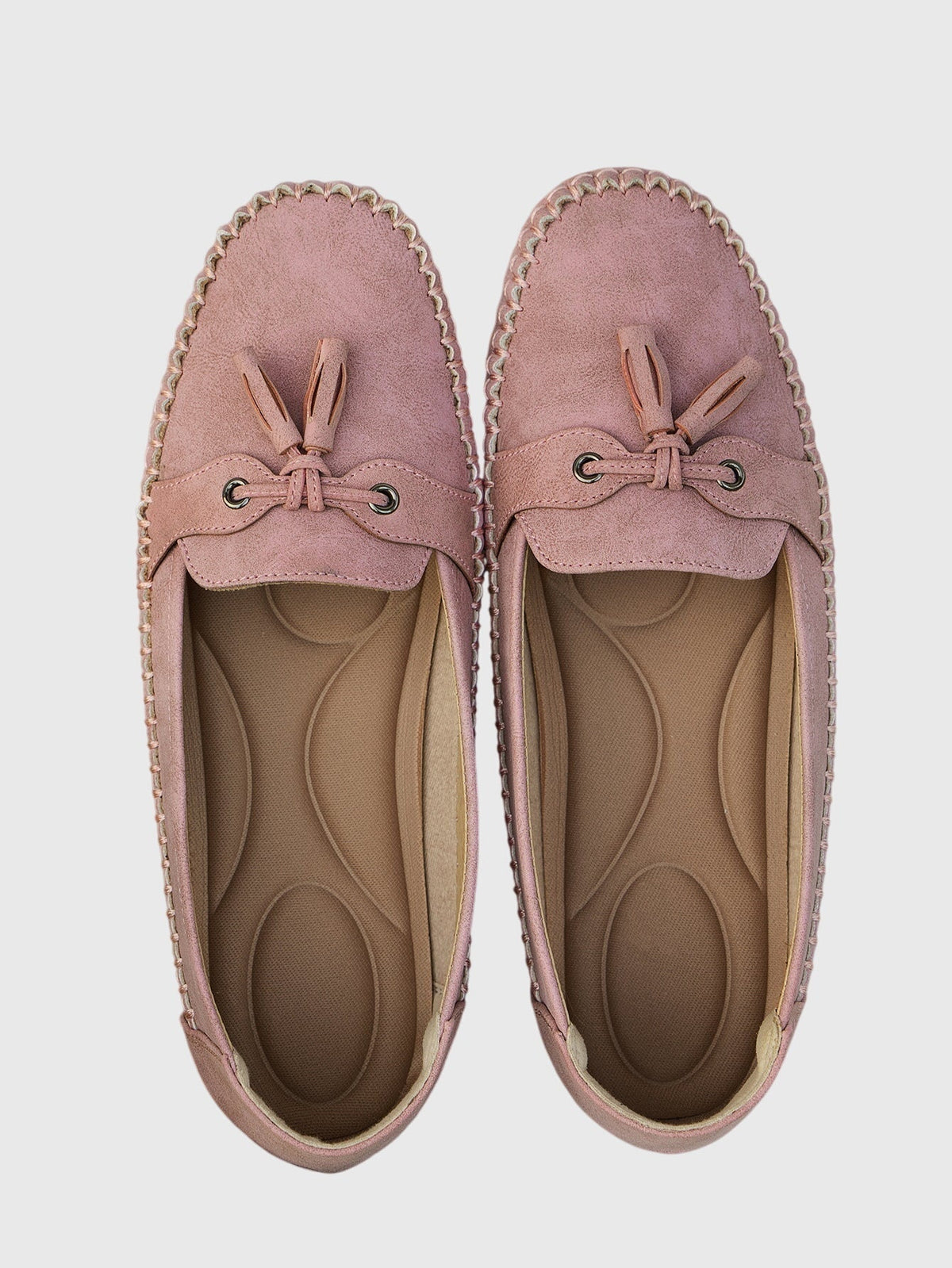 Round Toe Tassel Slip On Moccasin Flats