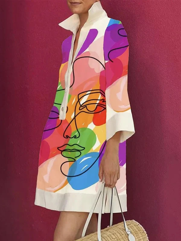 Relaxed Marina Printed Mini Womens Dress for Modern Fashion Wear