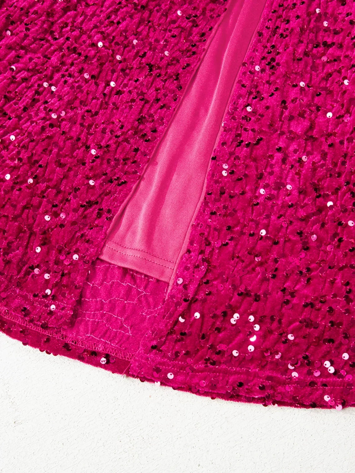 Sequin One Shoulder Flutter Sleeve High Split Mermaid Maxi Gown 8