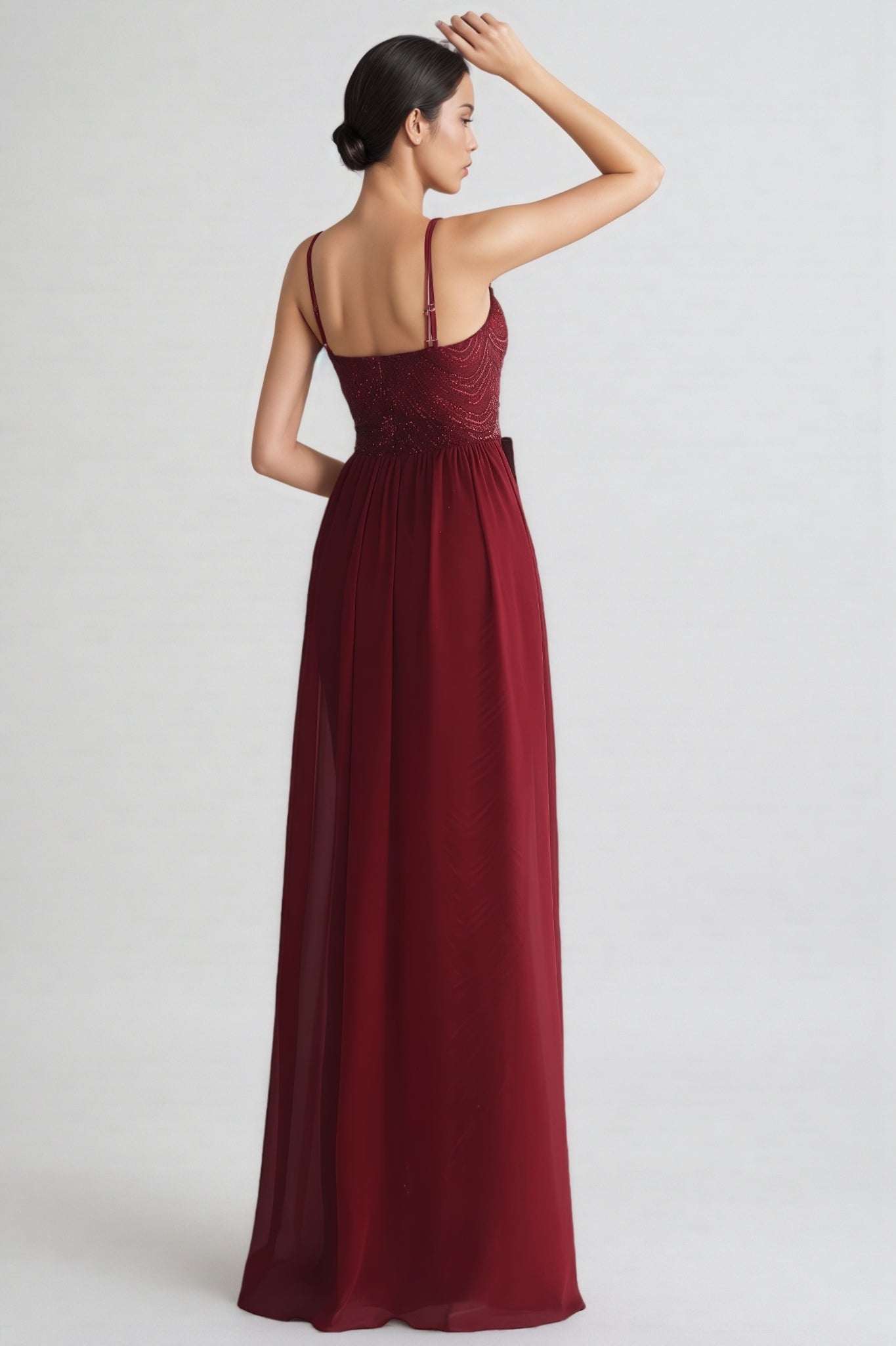Fritz Spaghetti Strap Sequin Maxi Dress - View 4