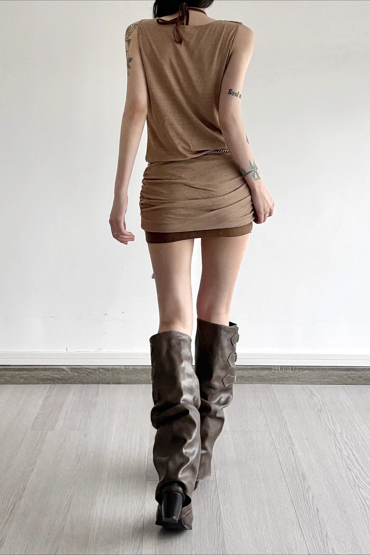 V-Neck Sleeveless Bodycon Mini Dress 4