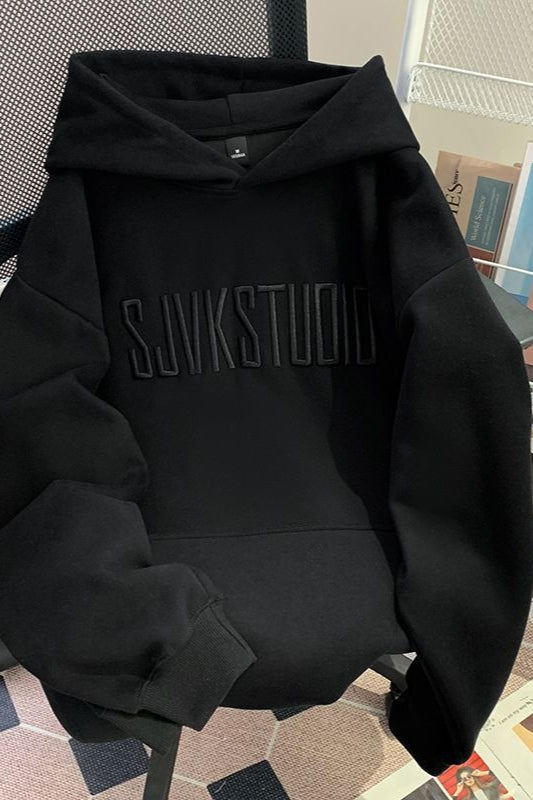 Oversized Casual Print Hoodie
