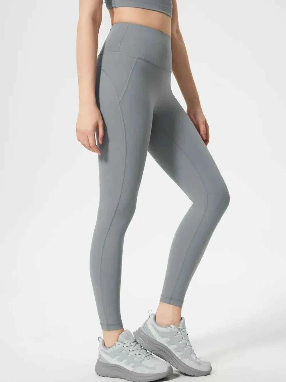 High Waist Wide Waistband Ankle Length Active Leggings 7