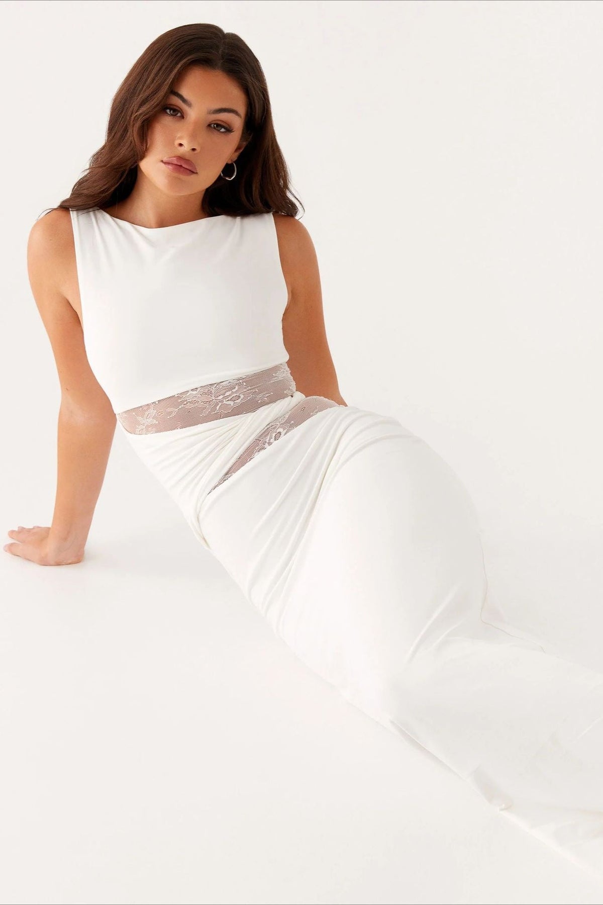 Cut Out Lace Panel Sleeveless Bodycon Mini Dress - View 4