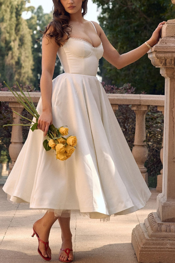 Lorraine Premium Strapless V Neck Sleeveless Tutu Maxi Dress Boutique Edit