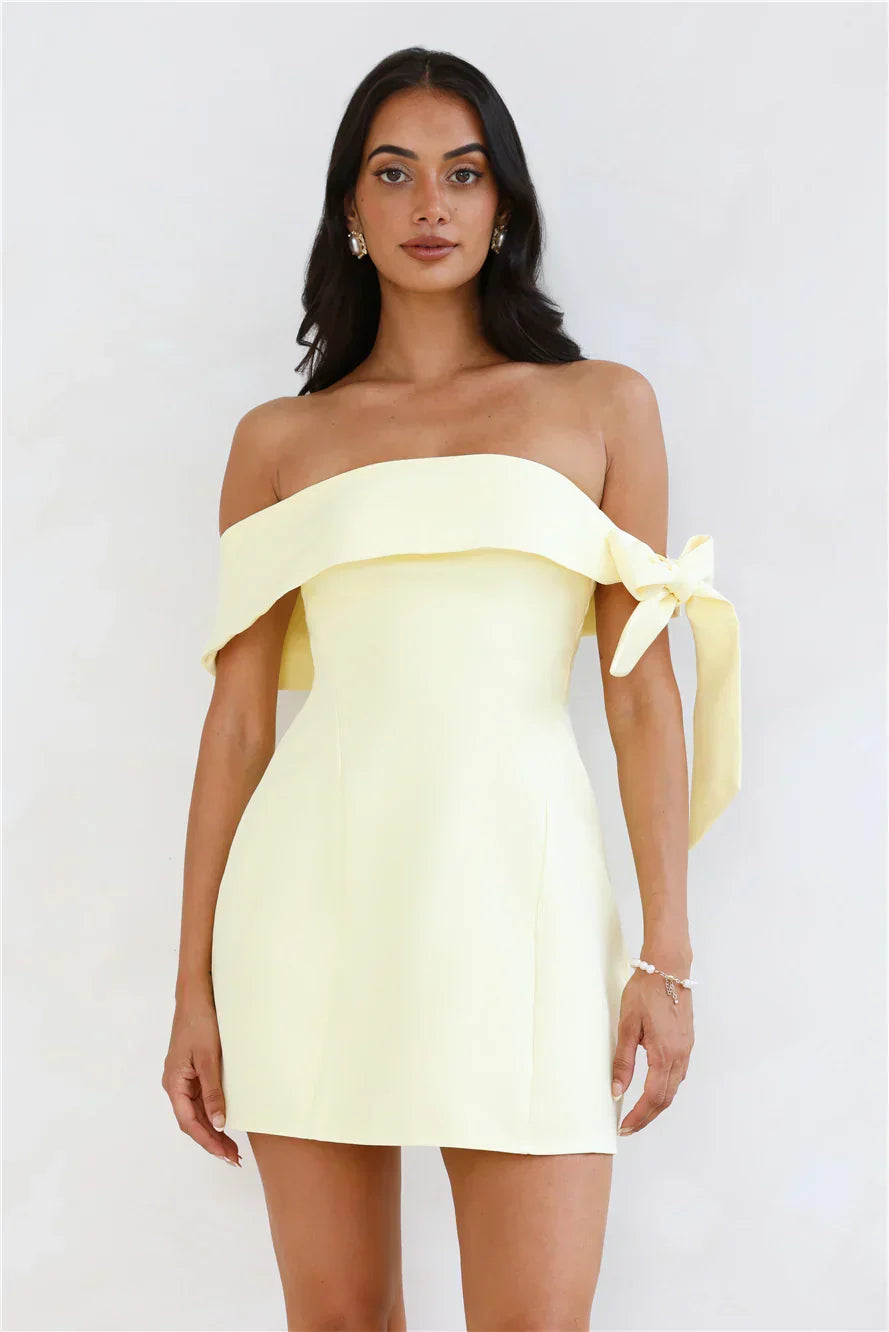 Seashell Dream Off Shoulder Mini Dress