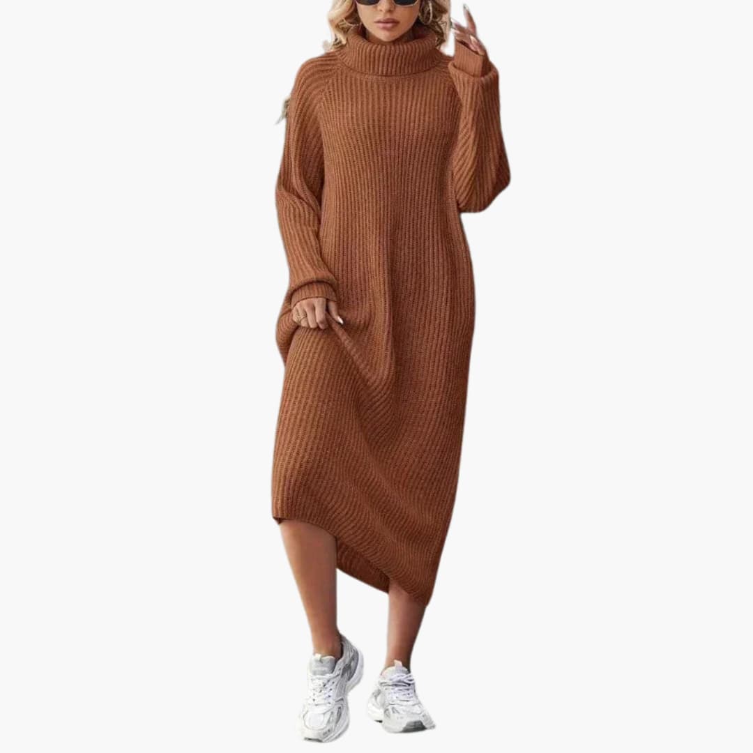 Rachel | Graceful Everyday Dress Brown One Size