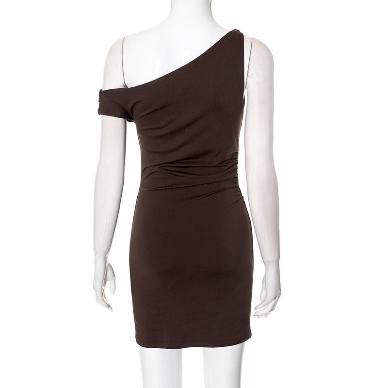 Gans Mini Dress - Brown