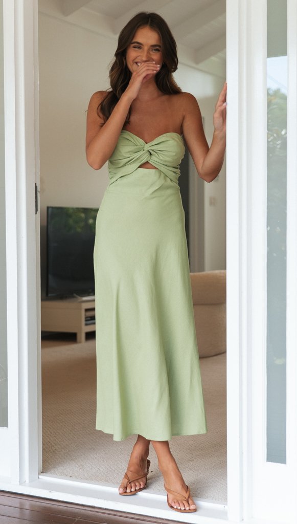 Calico Dress Green