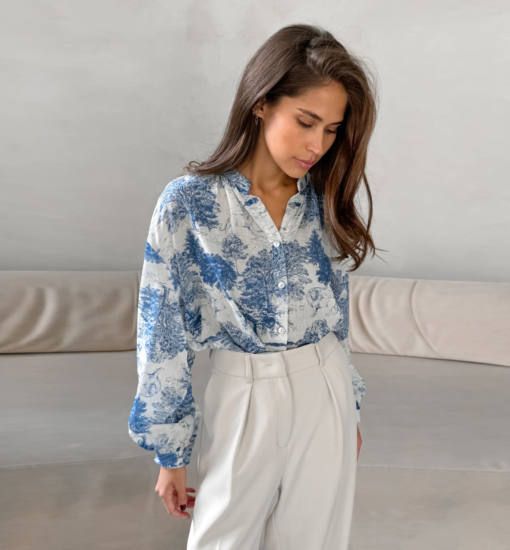 Dreamy Florals Shirt - Blue