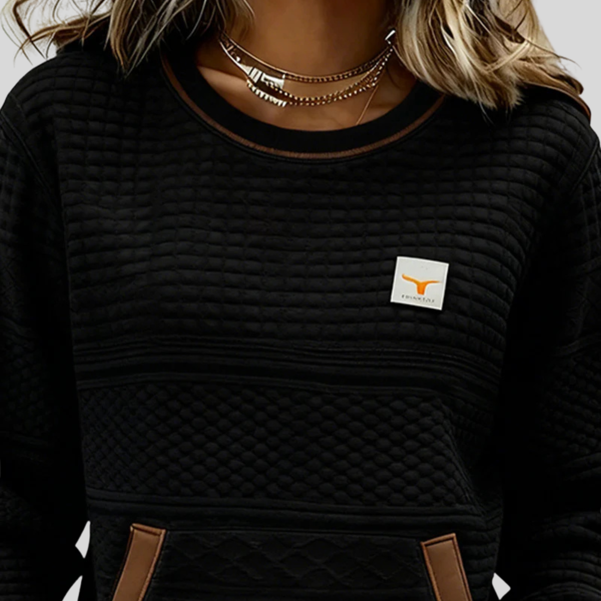 Orsolya | Crew Neck Colorblock Sweatshirt