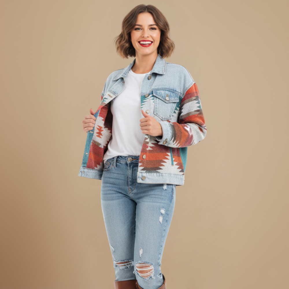 Retro Denim Patchwork Jacket
