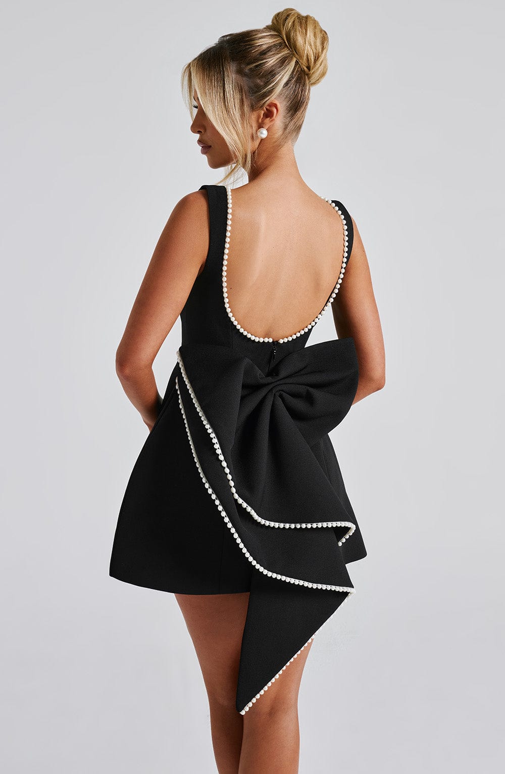 Sleeveless Bow Back Fit and Flare Mini Dress 5