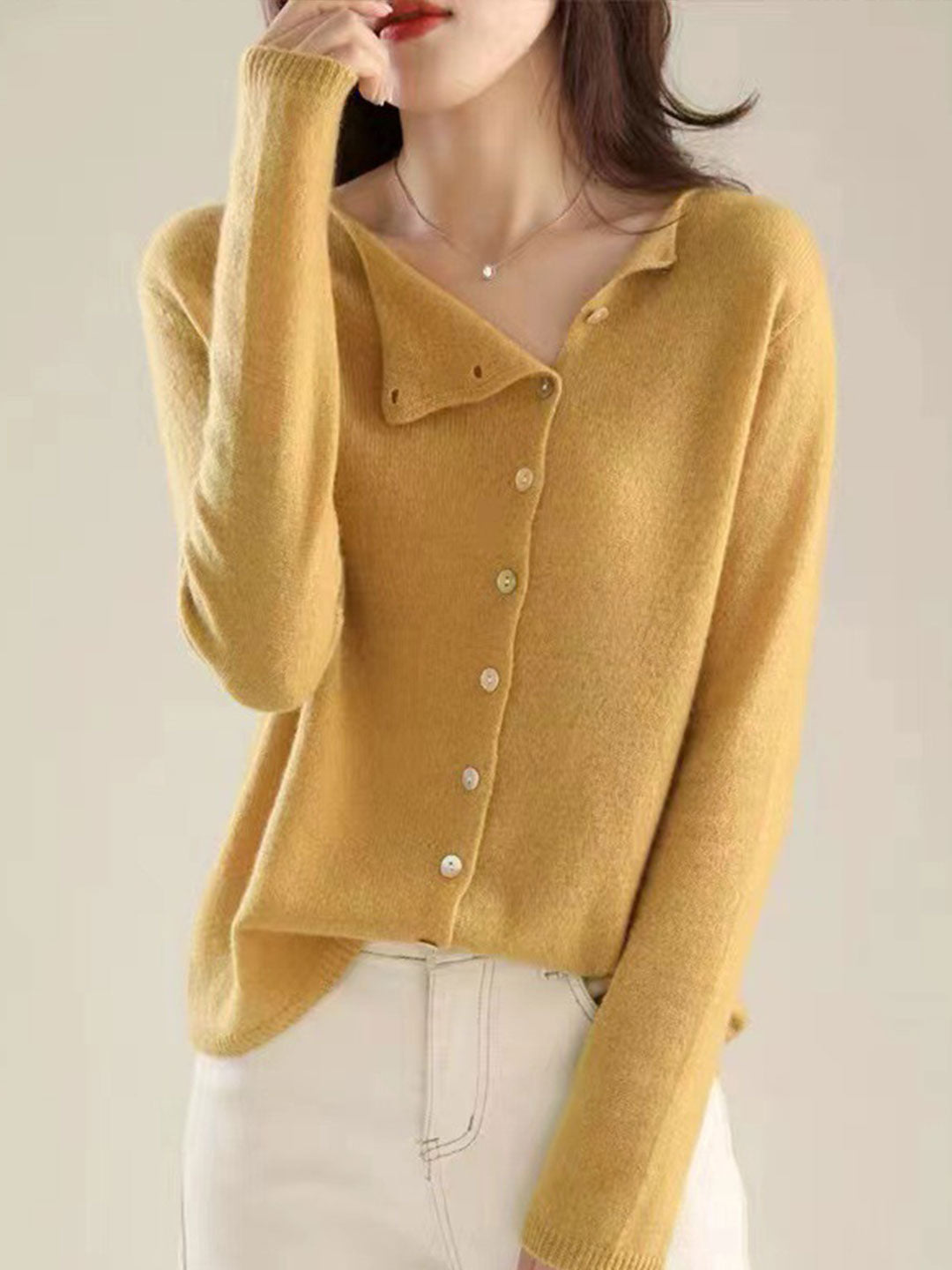 Women's Cardigan | V-Neck Button Closure