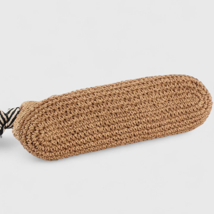 Woven Straw Shoulder Tote Bag