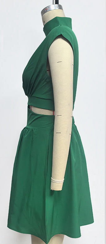 Glorina Mini Dress - Dark Green