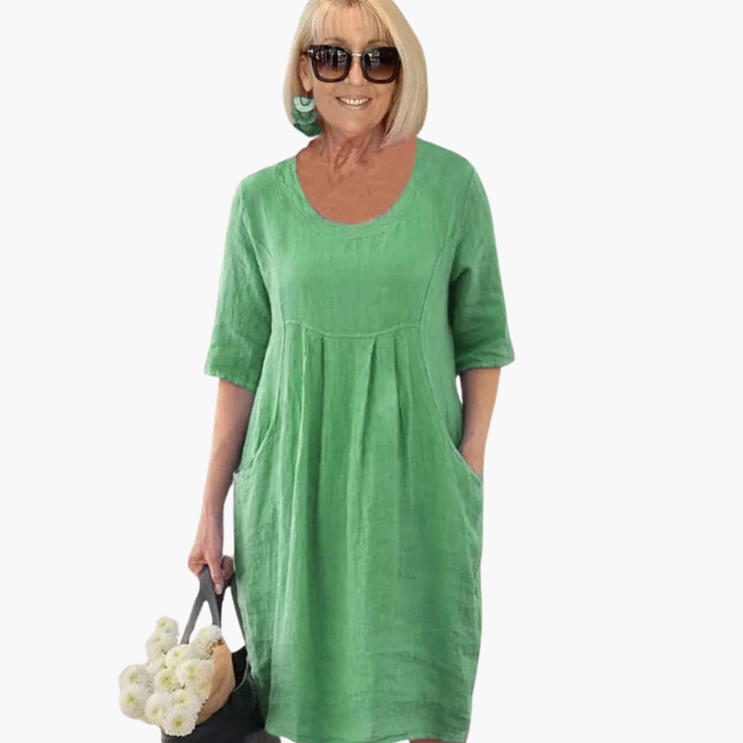 Naomi | Summer Dress with Pockets Green