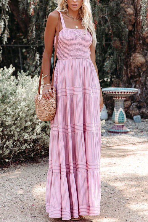 Stay With Me Babydoll Maxi Dress - 4 Colors Pink
