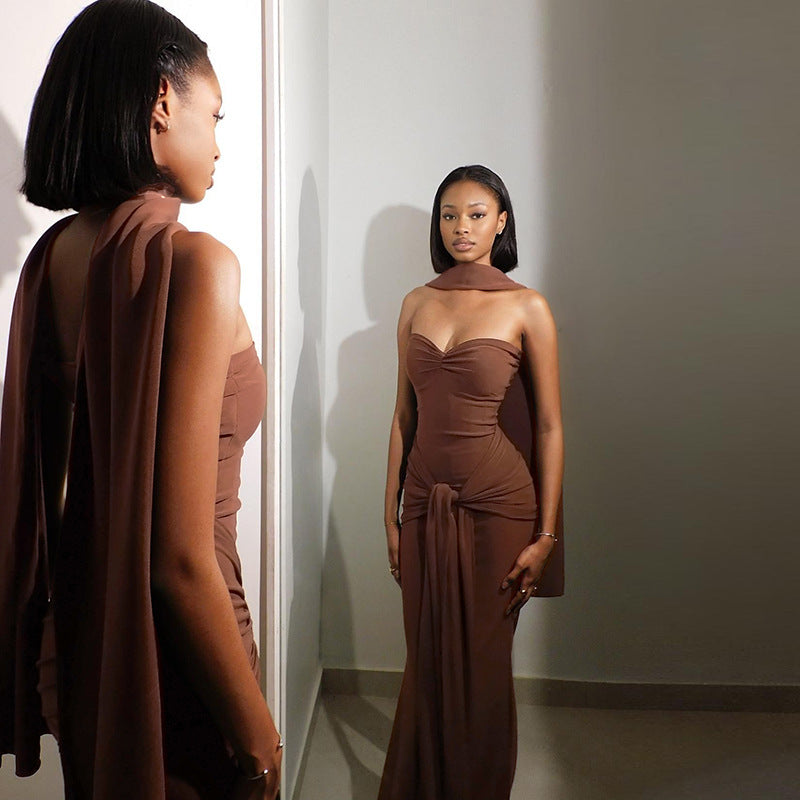 Carway Maxi Dress - Brown