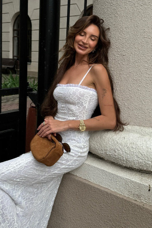 Elegant High Waist Bodycon Lace Dress - View 4