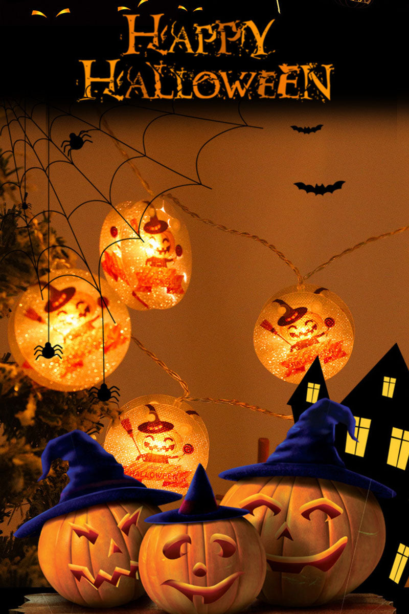 Halloween Skull Light String Decoration Light 10 LED Lights For Halloween Party, Yard, Haunted House Decorations