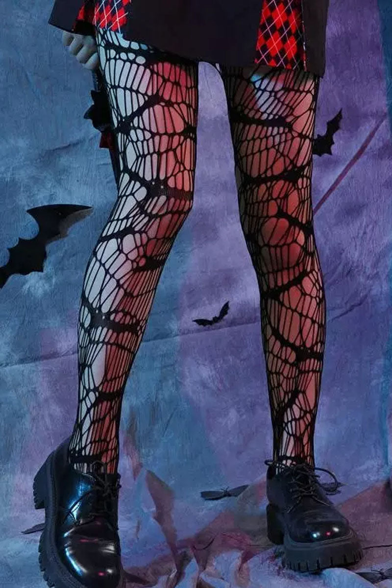 Halloween Bat Fishnet Tights