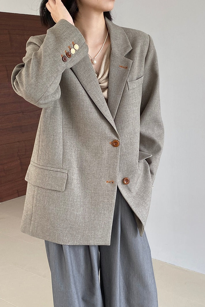 Elevated Peak Lapel Blazer