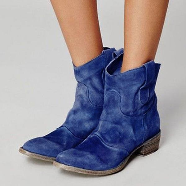 Daily Flat Heel Boot Western Ankle Boots