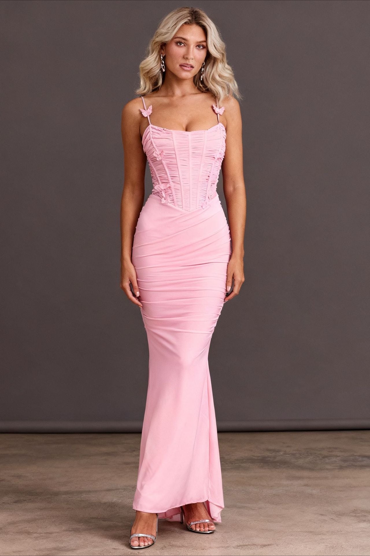 Butterfly Edition LowBack Maxi Slip Dress