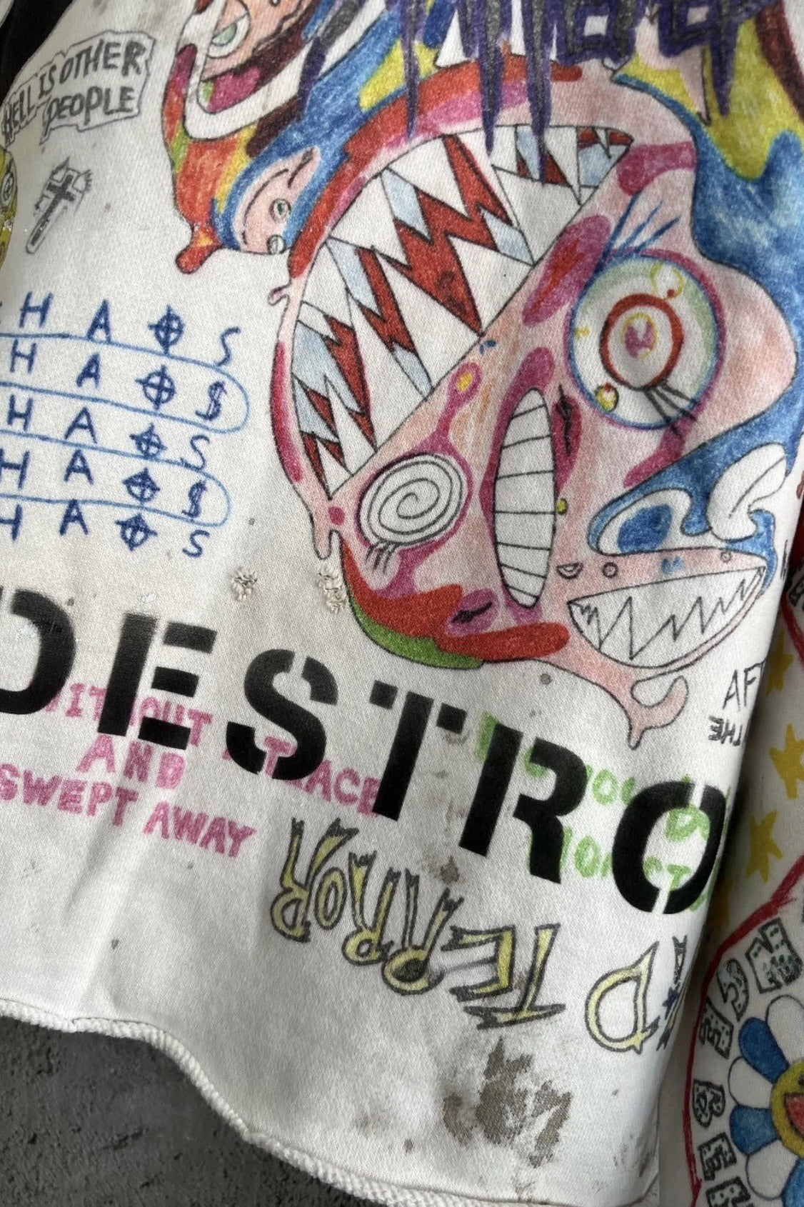 Murakami Graffiti Print Hoodie