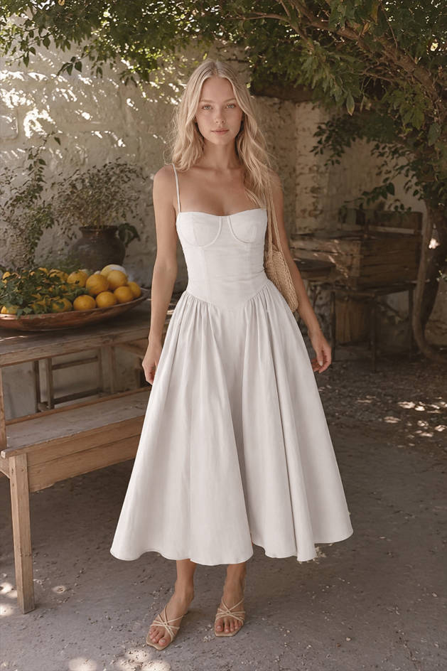 Elegant Vintage Satin Halter Maxi Prom Dress