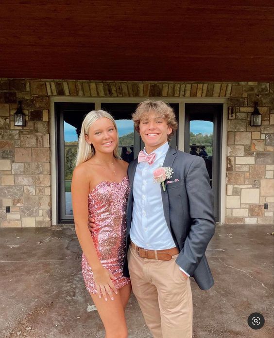 Cute pink short prom dress homecoming dress