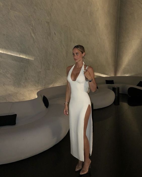 Sexy Prom Dress White Evening Gown Graduation Party Dress Formal Dress Dresses For Prom fg2264