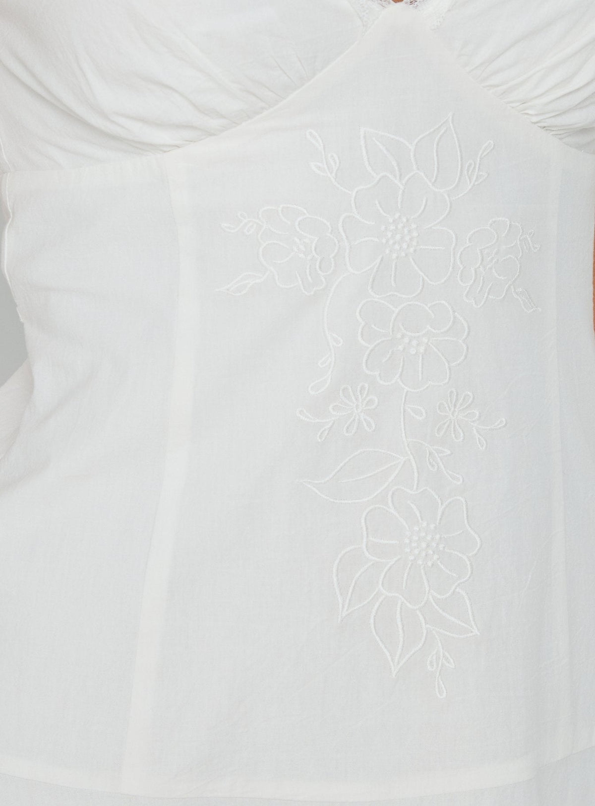 Embroidered Lace Trim V-Neck Sleeveless Flared Mini Dress 7