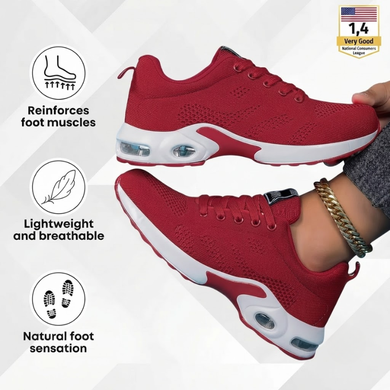 Lace Up Mesh Air Cushion Sneakers