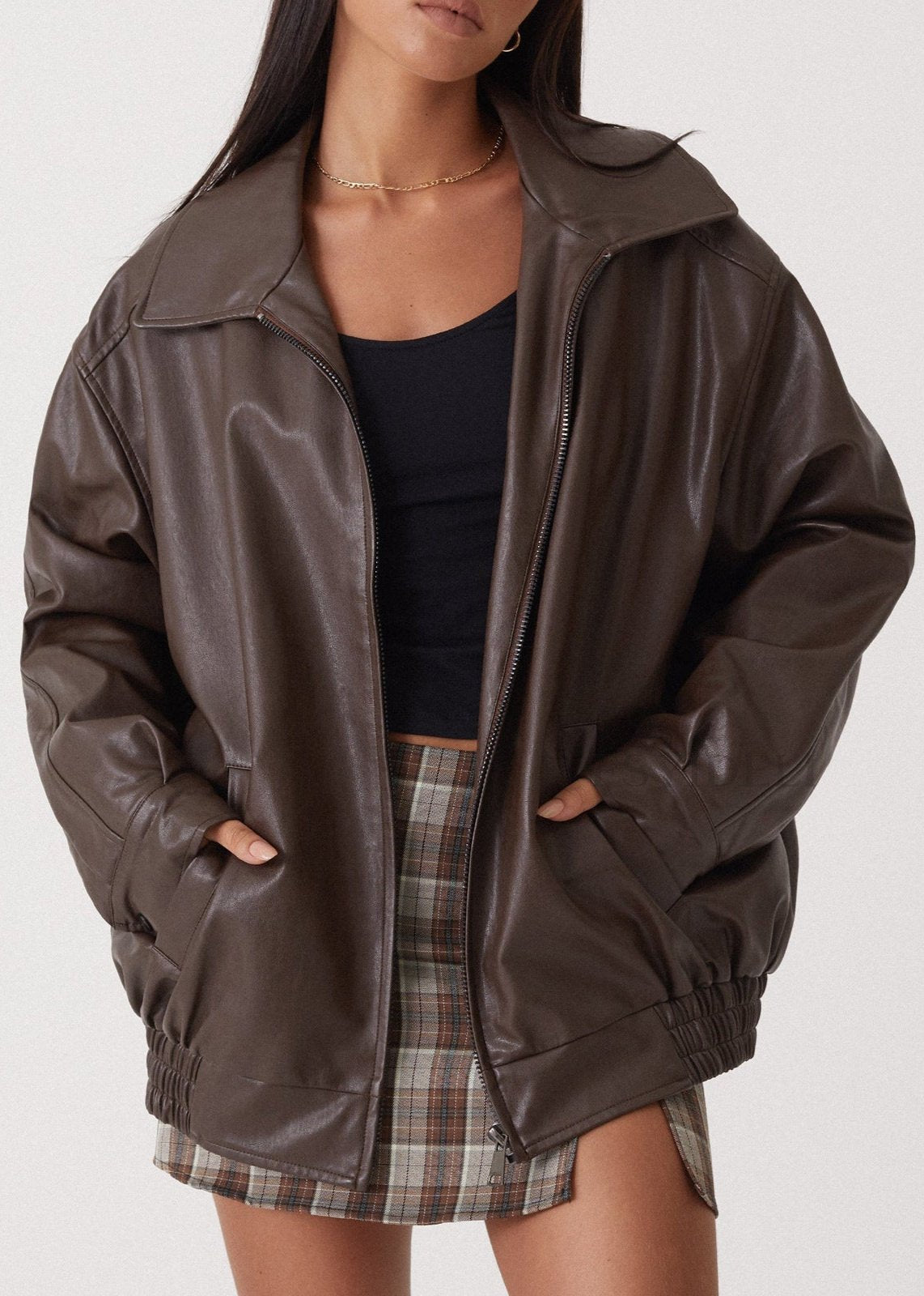 Women's Leather Jacket �Locomotive-InspiRed Style