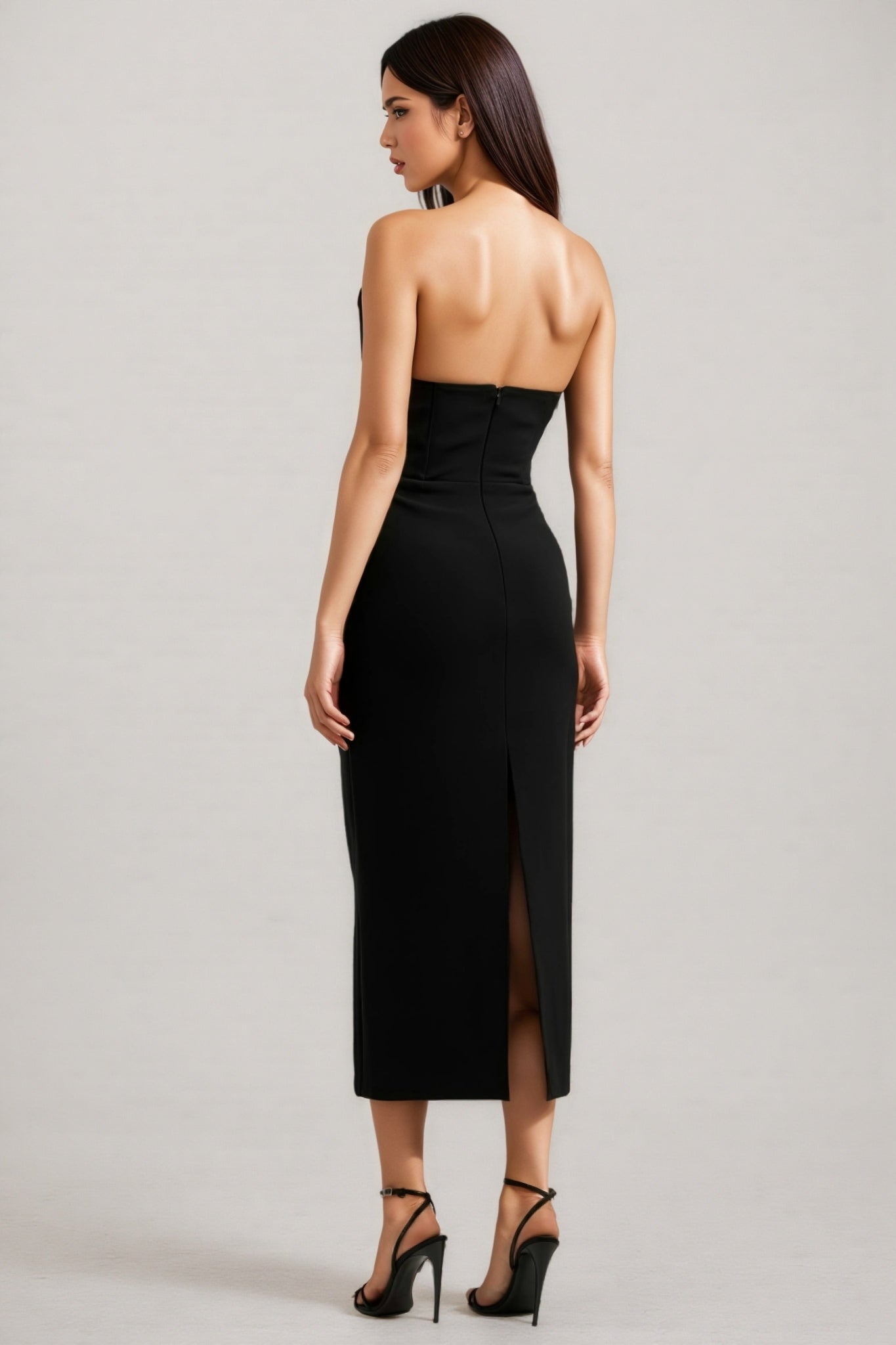 Floyd Strapless Crystal Embellished Midi Dress - View 3