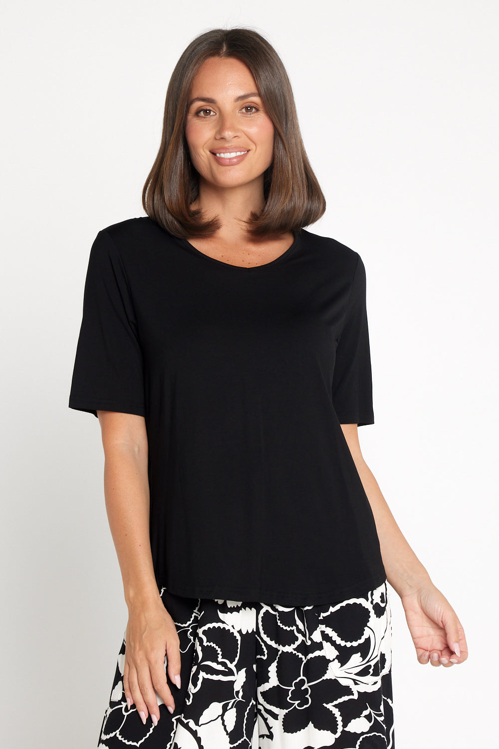 Belinda Modal Tee - Black