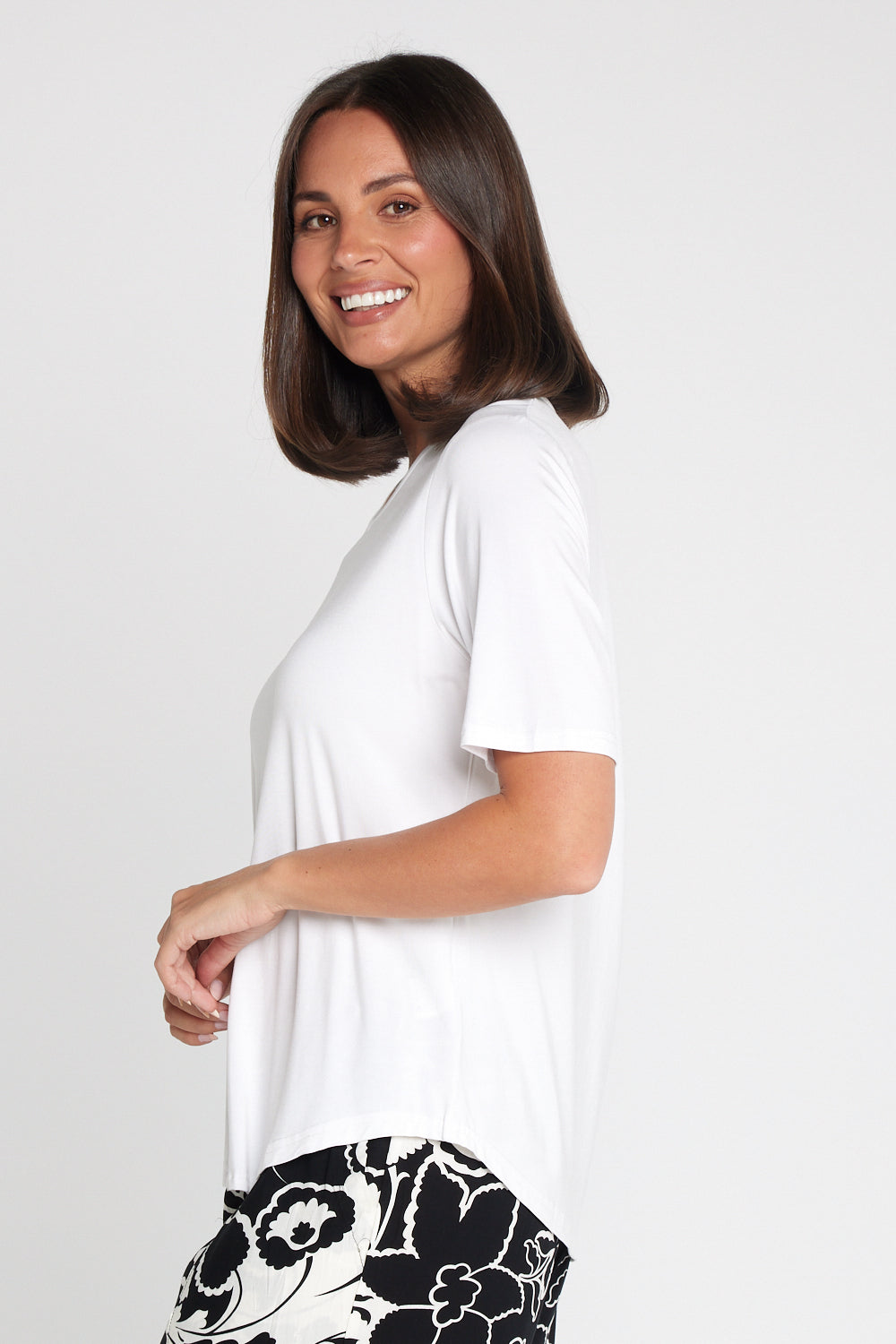 Belinda Modal Tee - White