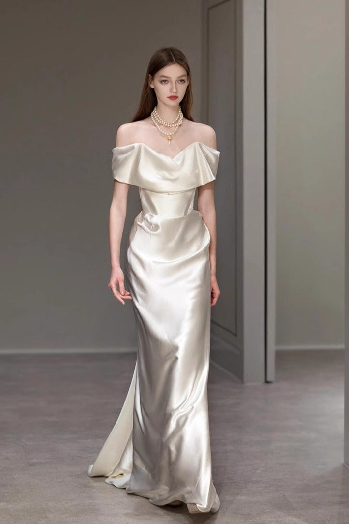 Off Shoulder Strap Bridal Formal Dress - View 2