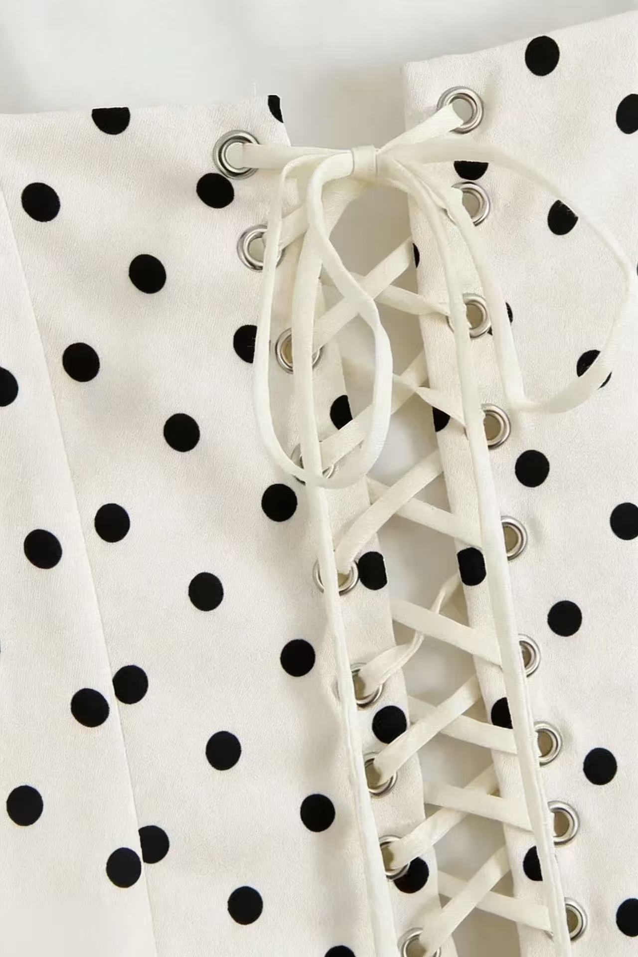 Polka Dot Square Neck Cami Mini Dress
