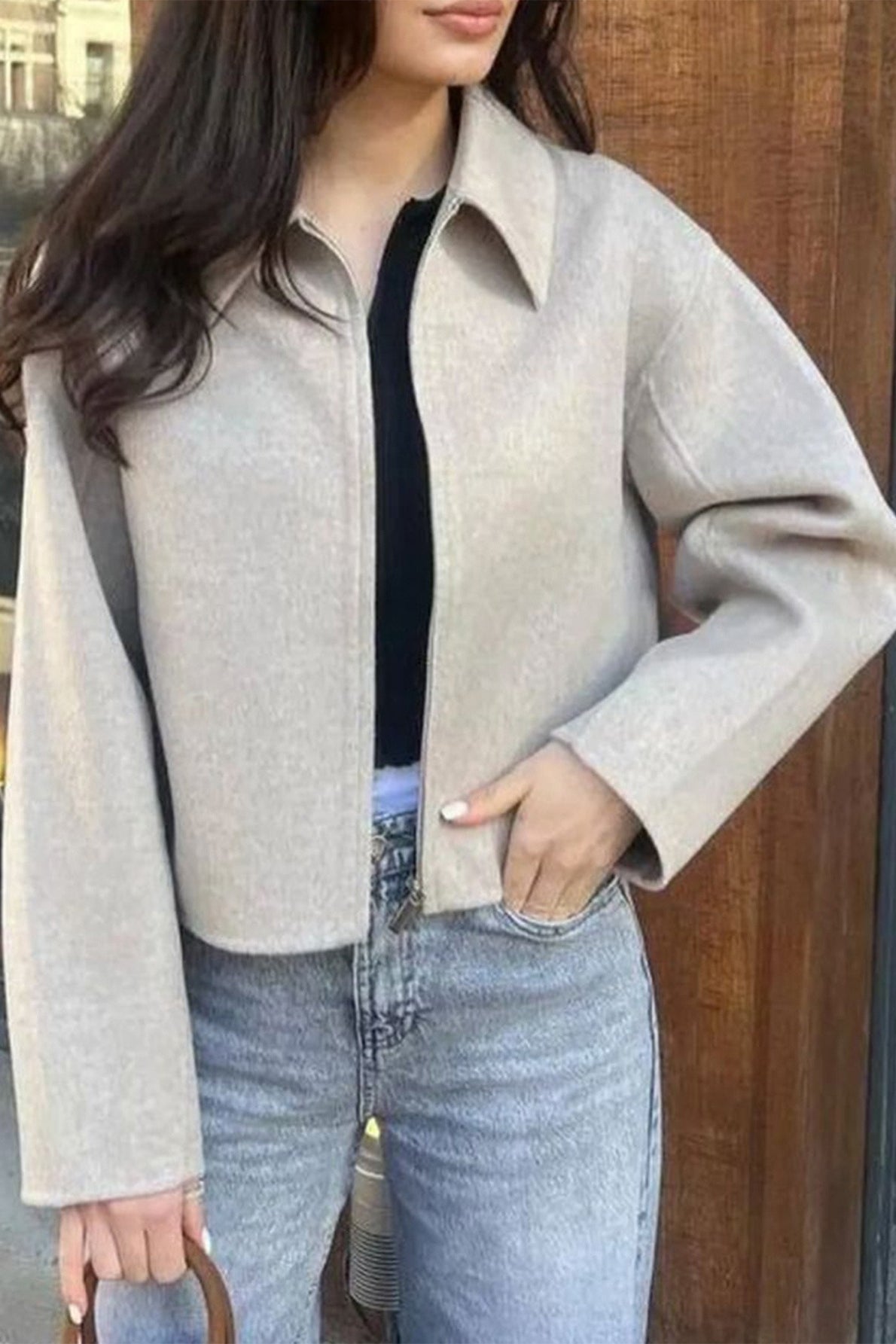 Casual Solid Color Long Sleeve Coat