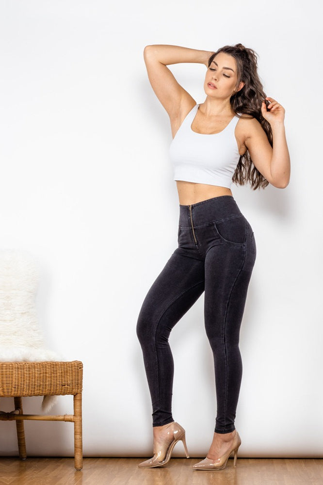 High-Waist Denim Jeans