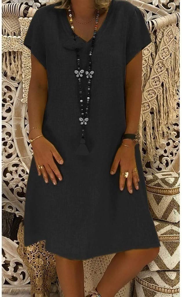 Diana Casual, Loose Cotton Dress for Women Versatile Daily Pick