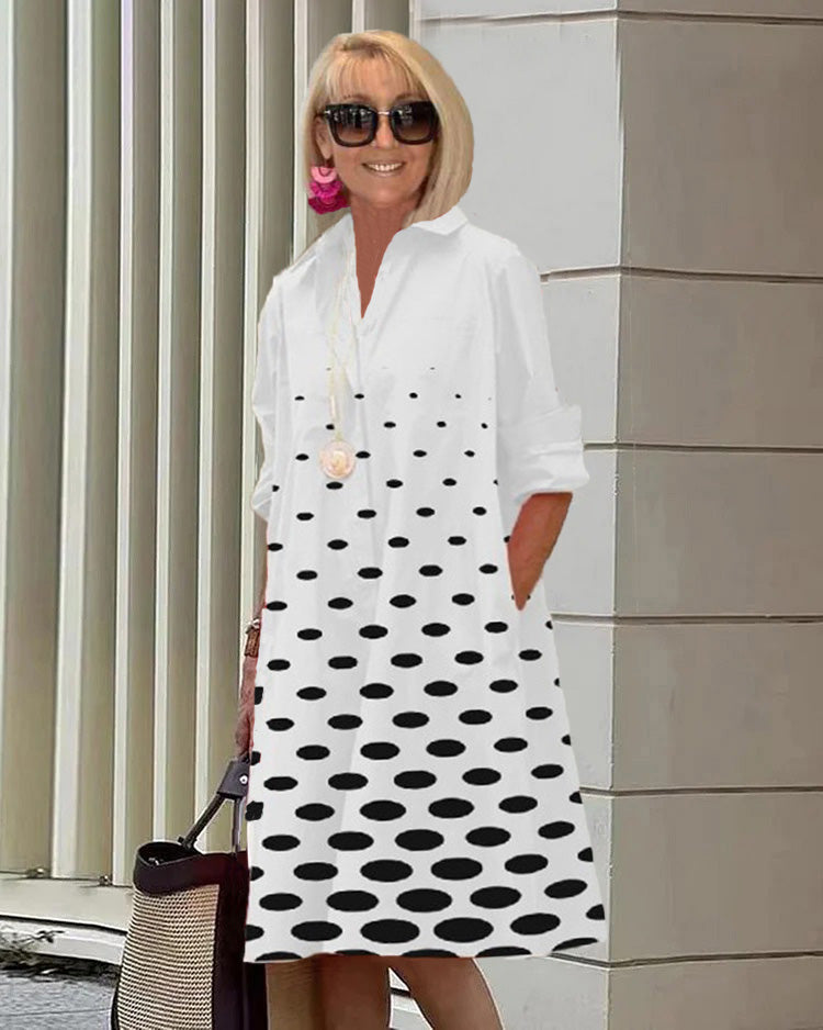 Christy | Printed Boho Midi Dress Gradient White