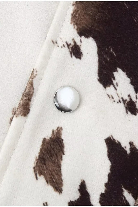 Casual Cow Print Street Jacket