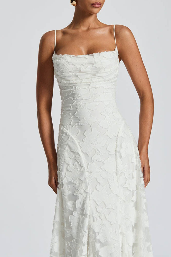 Chiffon Backless Spaghetti Strap Maxi Dress - View 11