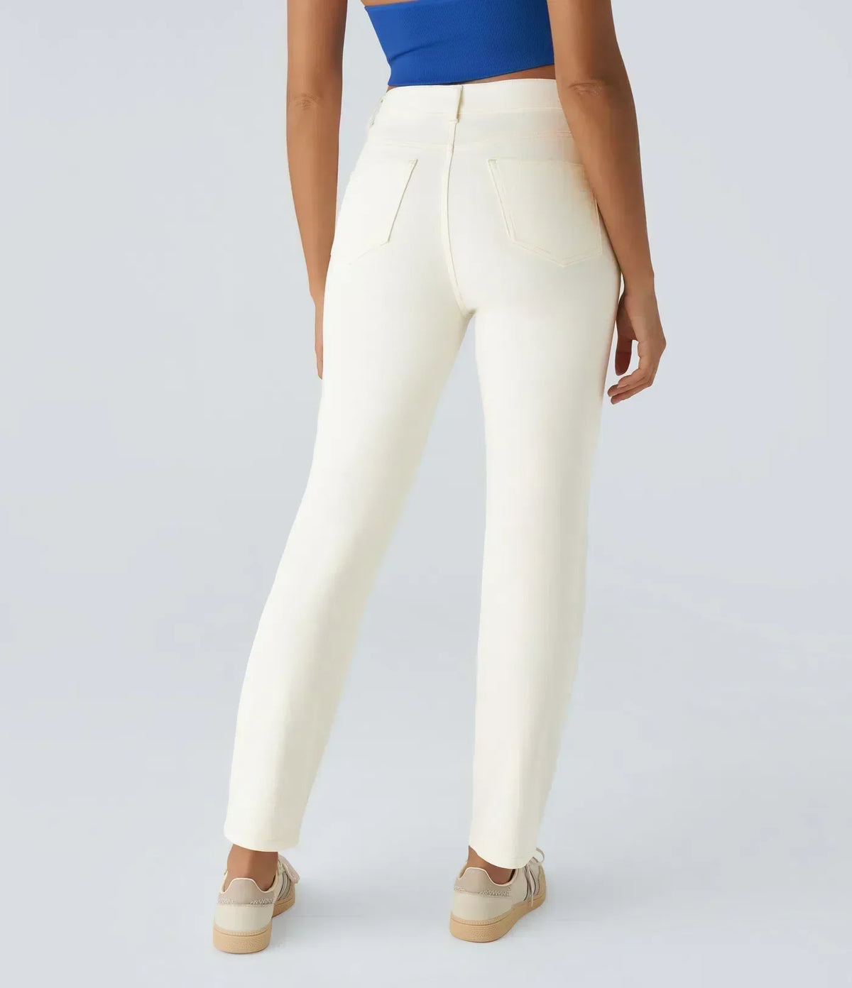 High Waist Straight Leg Pull On Jeans 29
